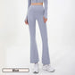 Strakke sneldrogende hoge taille yoga broek met flared pijpen