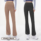 Strakke sneldrogende hoge taille yoga broek met flared pijpen