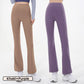 Strakke sneldrogende hoge taille yoga broek met flared pijpen