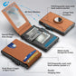 🔥Portemonnee voor mannen - met Pop Up Aluminium Case Geldclip Slanke lederen sleuven creditcard houder RFID Blokkeren Bifold Minimalistische portemonnee