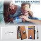 🔥Portemonnee voor mannen - met Pop Up Aluminium Case Geldclip Slanke lederen sleuven creditcard houder RFID Blokkeren Bifold Minimalistische portemonnee