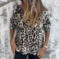 🎉Dames Stretch T-shirt met Luipaardprint en Ronde Hals