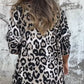 🎉Dames Stretch T-shirt met Luipaardprint en Ronde Hals