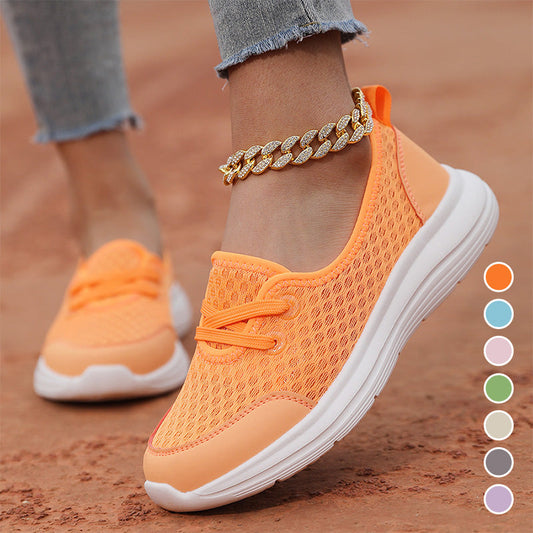 Ademende Instapper Dameschoenen met Platte Zool