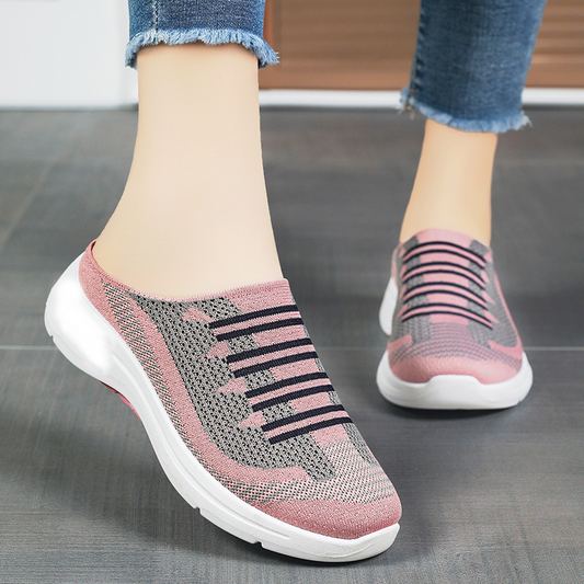 Ademende instapsneakers met open achterkant voor dames