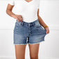 💖LAATSTE DAGVERKOOP 56% UIT🩳High Rise Gerafelde Zoom Afgesneden Jean Shorts