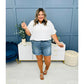 💖LAATSTE DAGVERKOOP 56% UIT🩳High Rise Gerafelde Zoom Afgesneden Jean Shorts