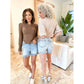 💖LAATSTE DAGVERKOOP 56% UIT🩳High Rise Gerafelde Zoom Afgesneden Jean Shorts