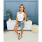 💖LAATSTE DAGVERKOOP 56% UIT🩳High Rise Gerafelde Zoom Afgesneden Jean Shorts