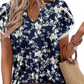 🌷Zomer Hot Sale 50% Uit🍃💖Schattige Franje Manchet Korte Mouwen Gedrukte Tops van Vrouwen