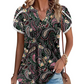 🌷Zomer Hot Sale 50% Uit🍃💖Schattige Franje Manchet Korte Mouwen Gedrukte Tops van Vrouwen