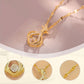Strass hanger met gouden koperen en titanium stalen ketting