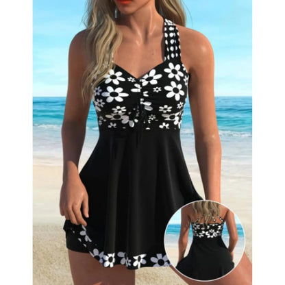 Tankini-badpak met bloemenprint en boyshorts voor dames