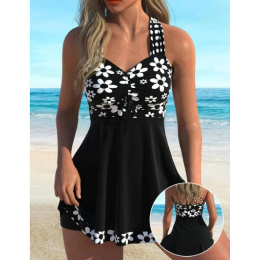 Tankini-badpak met bloemenprint en boyshorts voor dames