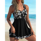 Tankini-badpak met bloemenprint en boyshorts voor dames