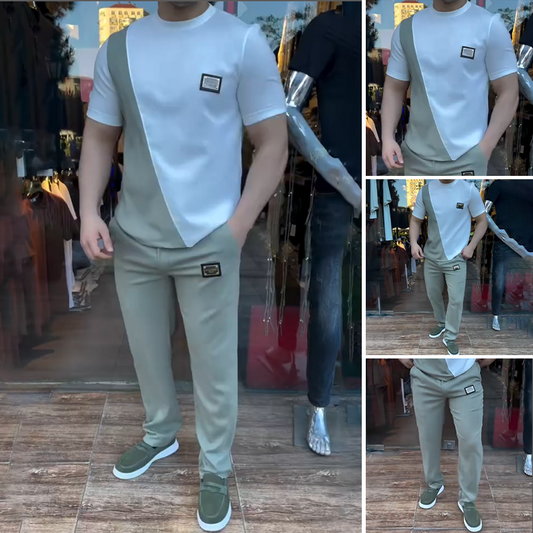 🧊🔥Heren Casual Crew Hals Top en Broek Set