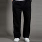 Casual broek met rechte pijpen en elastische tailleband voor here