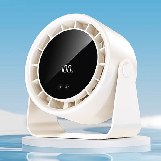 100-traps mini stille bureauventilator met digitaal displa