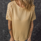 Casual T-shirt met ronde hals, korte mouwen en losse pasvorm voor dames
