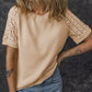 Casual T-shirt met ronde hals, korte mouwen en losse pasvorm voor dames