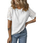 Casual T-shirt met ronde hals, korte mouwen en losse pasvorm voor dames