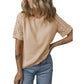 Casual T-shirt met ronde hals, korte mouwen en losse pasvorm voor dames