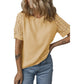 Casual T-shirt met ronde hals, korte mouwen en losse pasvorm voor dames