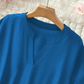 👕 50% KORTING! 🌸 Losvallende effen top met korte mouwen – Lichte stof, relaxte pasvorm & veelzijdig
