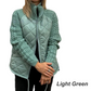 Dameswollen patchwork donsjas met pluizige voering