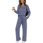 Set van een top met ronde hals en een broek met trekkoord voor dames