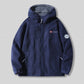 Heren jas met capuchon, dubbelzijdig, van imitatie fleece