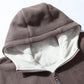 Heren jas met capuchon, dubbelzijdig, van imitatie fleece