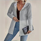 Trendy damesjack met capuchon, lange mouwen en rits
