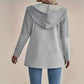 Trendy damesjack met capuchon, lange mouwen en rits