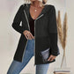 Trendy damesjack met capuchon, lange mouwen en rits