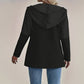 Trendy damesjack met capuchon, lange mouwen en rits