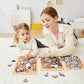 Leuk en leerzaam houten puzzelspel met schattige diere