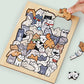 Leuk en leerzaam houten puzzelspel met schattige diere