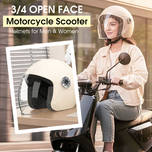 3/4 open motor- en scooterhelmen voor mannen en vrouwe