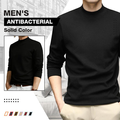 Antibacteriële effen thermische shirt met lange mouwen voor here