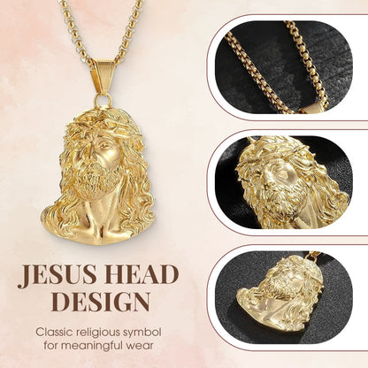 Jezus hoofd hanger kettin