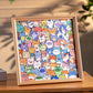 🐱Houten fotolijst in de vorm van een puzzel met een kat, om zelf te beschilderen