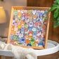 🐱Houten fotolijst in de vorm van een puzzel met een kat, om zelf te beschilderen