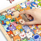 🐱Houten fotolijst in de vorm van een puzzel met een kat, om zelf te beschilderen