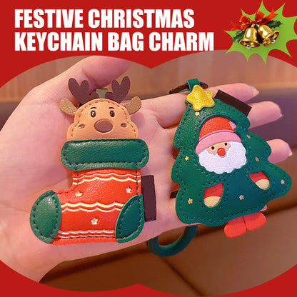 🎄🎁 Feestelijke Kerst Sleutelhanger Tasbedeltje – Charmante Kerstpersonages & Veelzijdig (Ideaal Cadeau voor Kerst!)