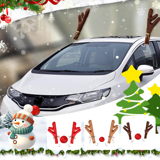 🎅Kerstuitverkoop - 50% KORTING🎅Gloeiende kerstgeweien voor autodecoraties met Kerstmis