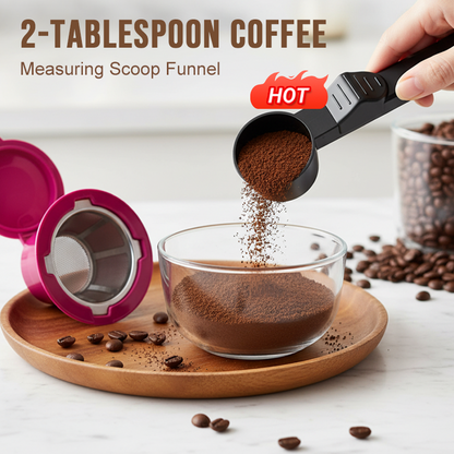 Koffiemaatlepel met trechter van 2 eetlepels