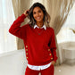 💥Kerstuitverkoop 50% KORTING🔥Dames 2-delige set met sweatshirt en rechte broek🧥