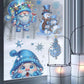 ✨ Christmas-Themed Glittering Window Stickers 9 PCS Set