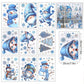 ✨ Christmas-Themed Glittering Window Stickers 9 PCS Set